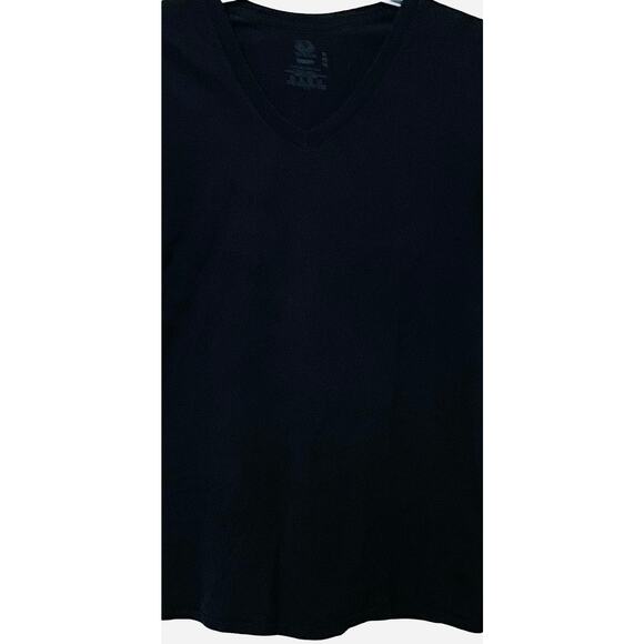 FRUIT OF THE LOOM EVERSOFT SHORT SLV, V-NECK T-SHIRT, WOMENS, XL, BLACK - Picture 8 of 9